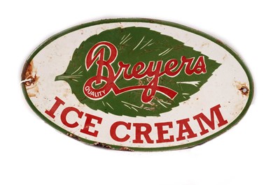 Lot 190 - A Breyers Ice Cream enamel advertising sign