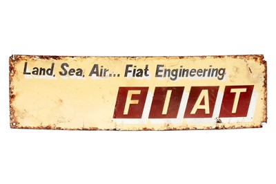 Lot 169 - A Fiat enamel advertising sign