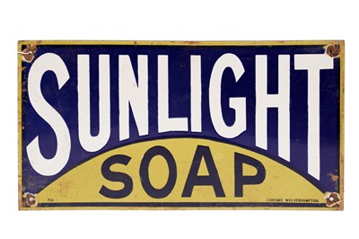Lot 176 - A Sunlight Soap enamel advertising sign