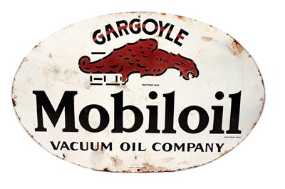 Lot 148 - A Mobiloil enamel advertising sign