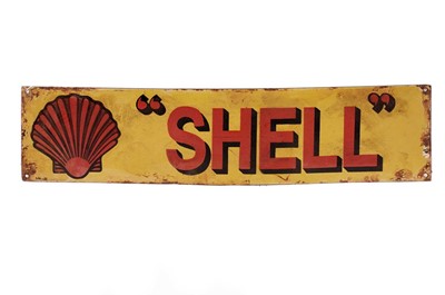 Lot 185 - A Shell enamel advertising sign