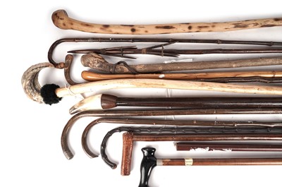 Lot 85 - A collection of vintage and modern walking sticks