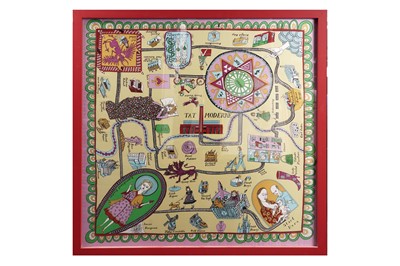 Lot 1002 - A Grayson Perry "Tat Modern" silk scarf