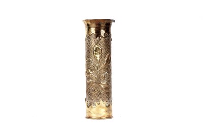 Lot 18 - An early 20th Century French Trench art shell case