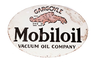 Lot 109 - A Mobiloil enamel advertising sign