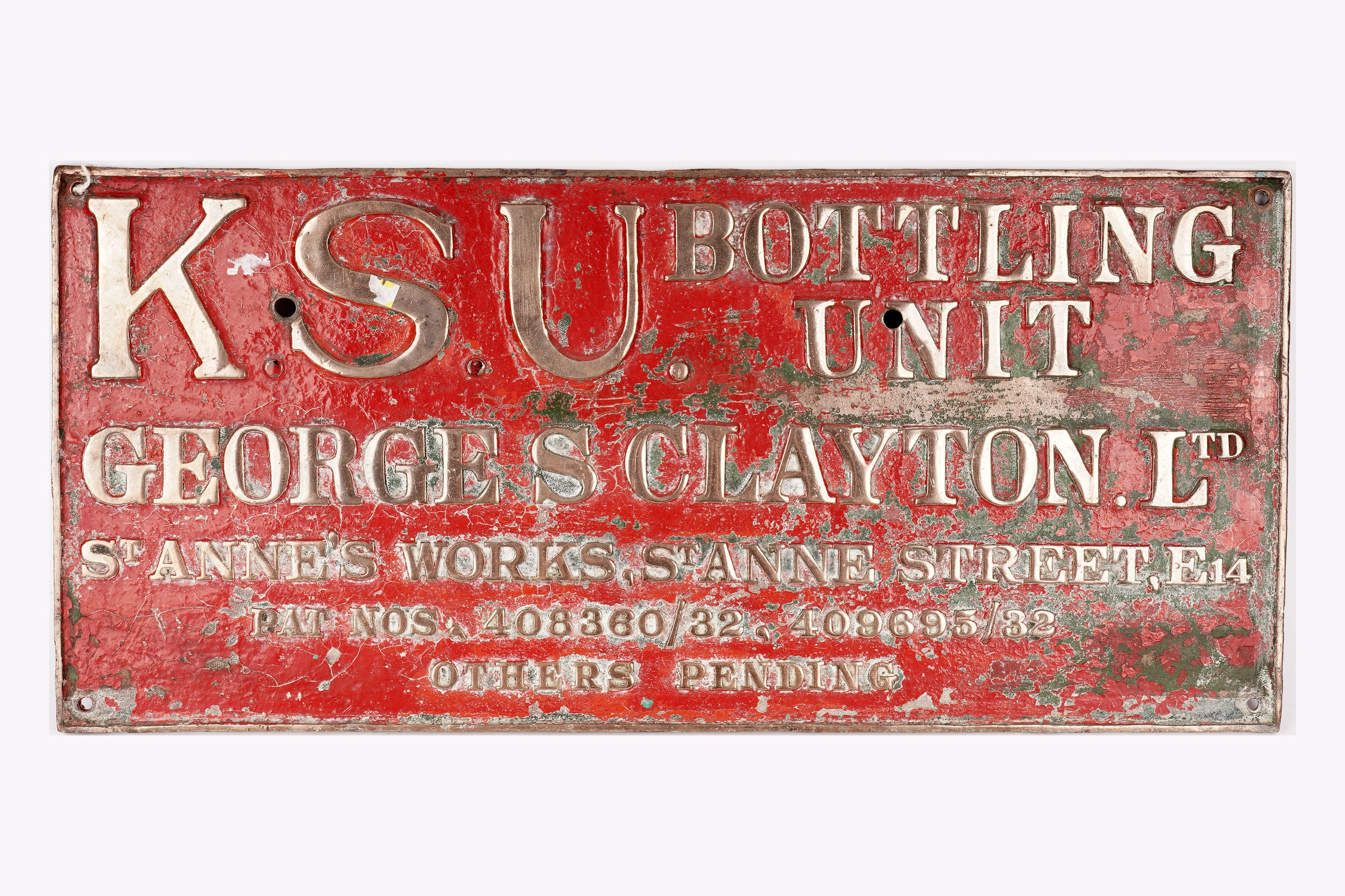 Lot 242 - A K.S.U. Bottling Unit advertising sign