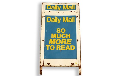 Lot 275 - A printed metal Daily Mail advertising sign