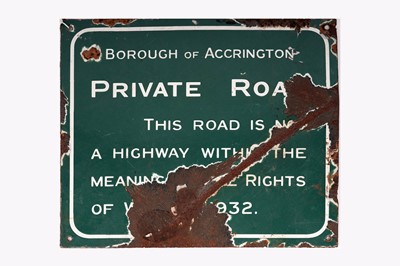 Lot 243 - A street name enamel road sign and a Daily Mail advertising sign