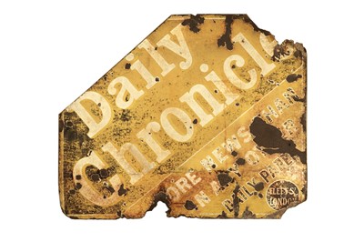 Lot 131 - An enamel Daily Chronicle advertising sign
