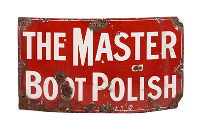 Lot 248 - An enamel boot polish advertising sign