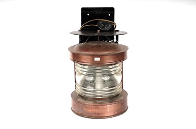 Lot 41 - Am electric copper ships lantern