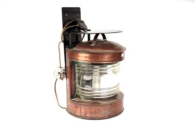 Lot 41 - Am electric copper ships lantern