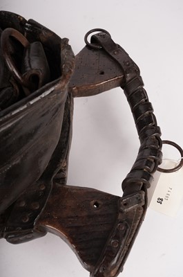 Lot 75 - A harness collar novelty wall mirror of Equestrian interest