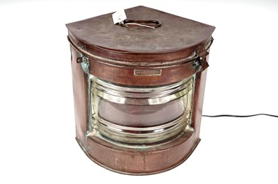 Lot 43 - A copper ships lantern, converted into a table lamp