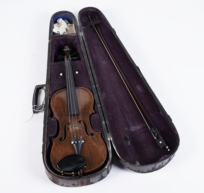 Lot 357 - Violin, bow, and case