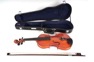 Lot 185 - A children's violin and bow
