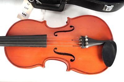 Lot 10 - A children's violin and bow