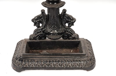 Lot 78 - A Victorian black painted cast metal umbrella or stick stand