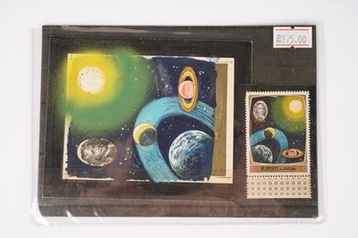 Lot 6 - Original artwork for Ajman 1971 20DH stamp