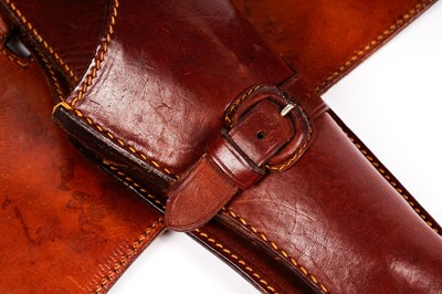Lot 871 - A pair of cowboy quick-draw pistols in a leather holster