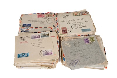 Lot 12 - A collection of approximately 361 mid-20th Century air mail cover fronts