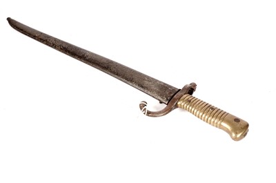 Lot 253 - A 19th Century French Chassepot rifle bayonet
