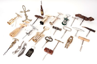 Lot 98 - A selection of corkscrews and bottle openers