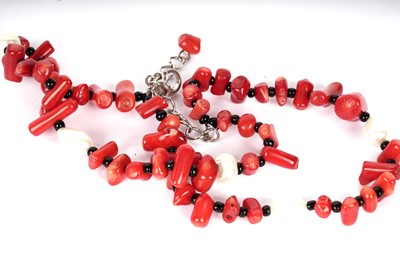 Lot 2 - A selection of coral and other jewellery