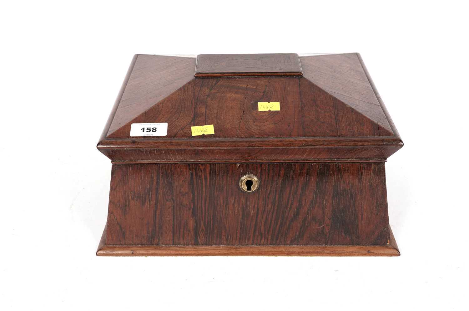 Lot 158 - A 19th Century rosewood sewing box