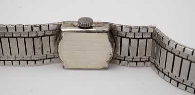 Lot 404 - A Nivada 9ct white gold cocktail watch
