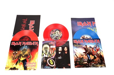 Lot 632 - Three Iron Maiden 7" coloured vinyl singles