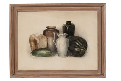 Lot 72 - Emily Nicholson - Still Life with Fruit and Kitchenalia | watercolour