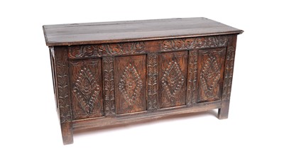 Lot 948 - A late 17th Century oak coffer