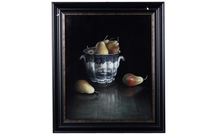 Lot 775 - Diane Urwin - Still Life with Pears | oil