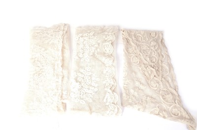 Lot 958 - Victorian lace fichu and lappets