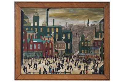 Lot 838 - After L. S. Lowry - Town Square | oil