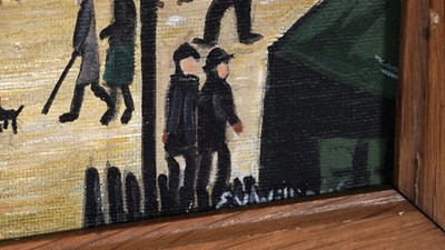 Lot 838 - After L. S. Lowry - Town Square | oil