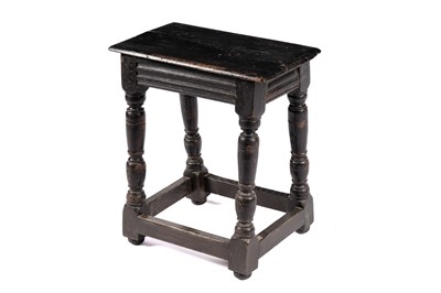 Lot 949 - An oak peg jointed stool, 17th/18th Century and later