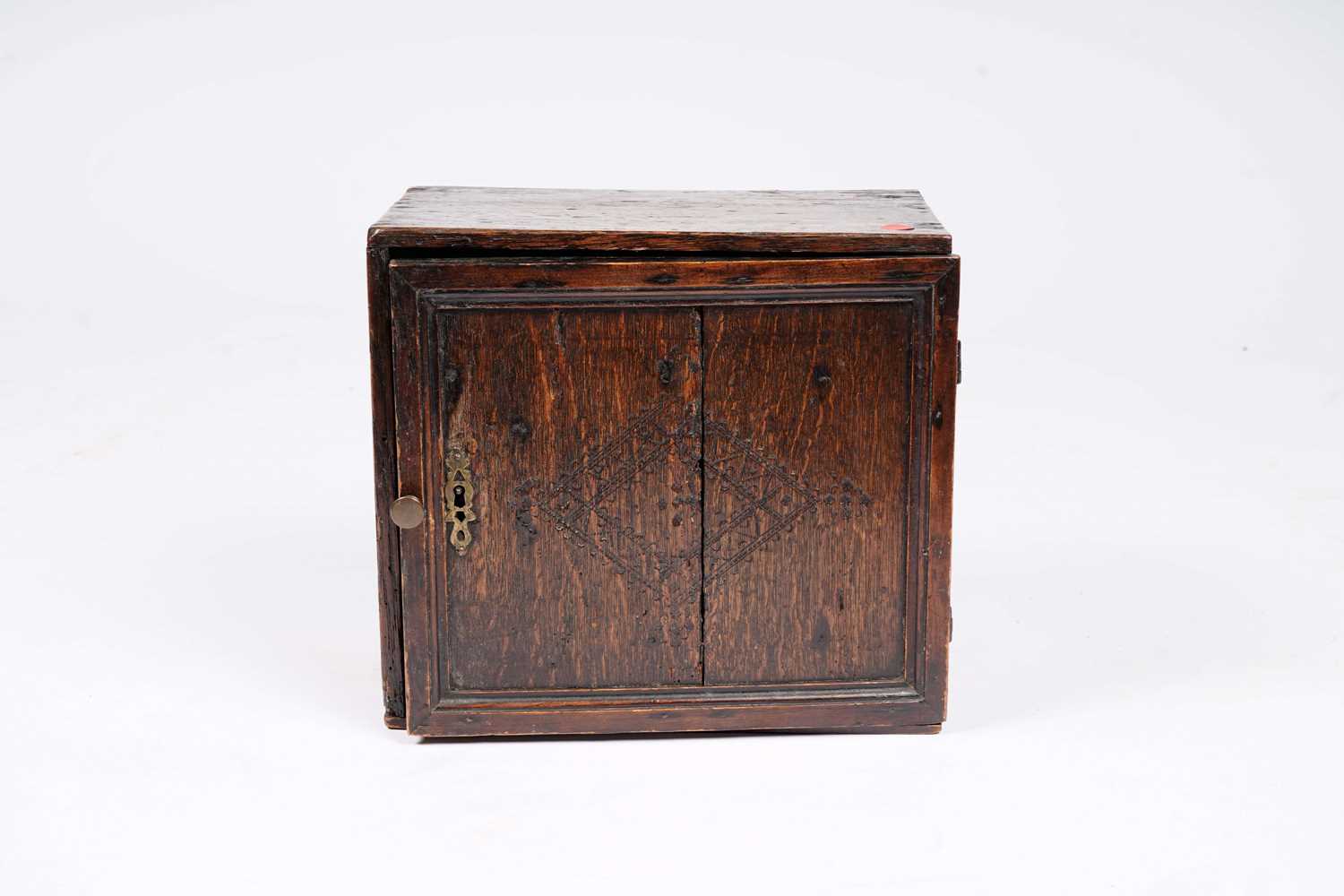 Lot 903 - An oak table cabinet, late 17th/18th Century