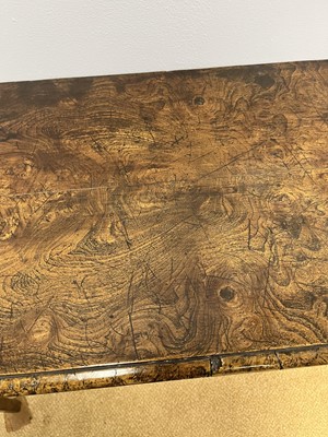 Lot 55 - A Georgian style burr elm cottage dresser/side table