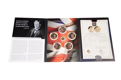 Lot 180 - Sir Winston Churchill 50th Anniversary commemorative coin set