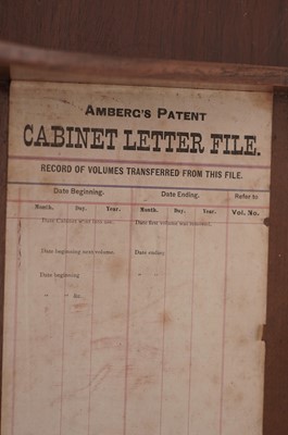 Lot 43 - Amberg's patent cabinet letter file.