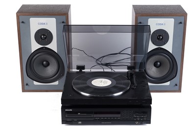Lot 477 - KEF speaker, a turntable and CD player
