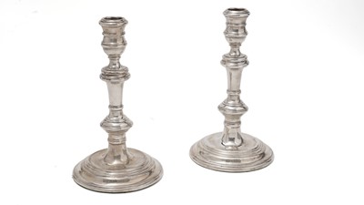 Lot 162 - A pair of Elizabeth II silver candlesticks