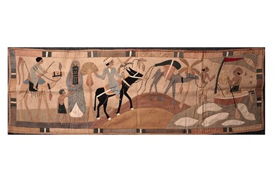 Lot 1026 - A 1920s Egyptian Khayamiya depicting figures in a landscape