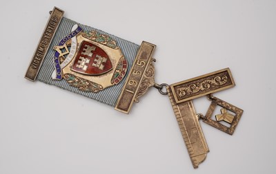Lot 768 - Seven silver-gilt and enamel Masonic medals, for the Newcastle City Lodge