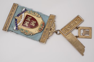 Lot 768 - Seven silver-gilt and enamel Masonic medals, for the Newcastle City Lodge