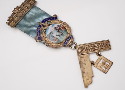 Lot 770 - Two silver-gilt and enamel Masonic medals
