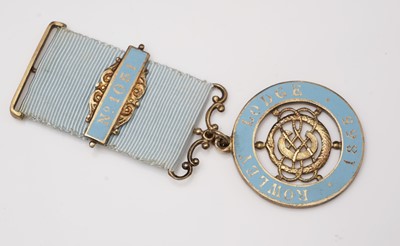 Lot 772 - Three silver-gilt and enamel Masonic Centenary medals