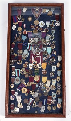 Lot 777 - A large collection of silver, gilt-metal and other metal Masonic Steward medals